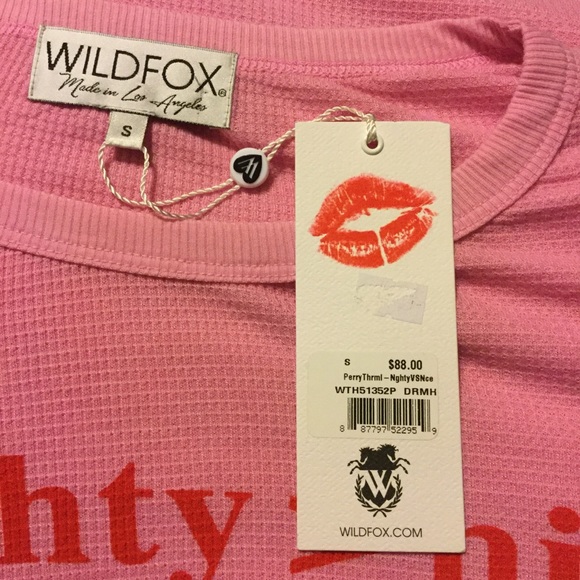 Wildfox naughty>nice Graphic Waffle Knit Tee - Picture 2 of 2